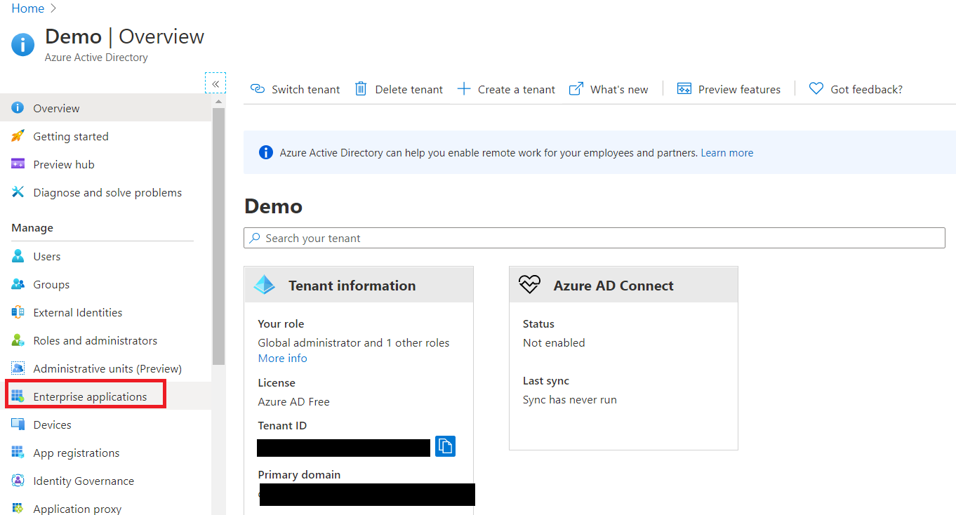 Azure AD login portal